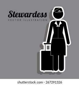 Occupations  design over grey background, vector illustration