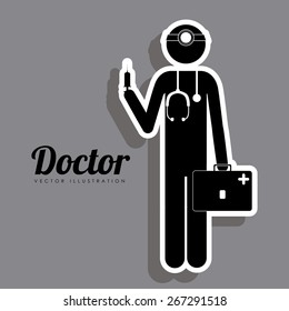 Occupations  design over grey background, vector illustration