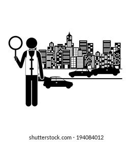 Occupations design over white background, vector illustration