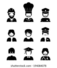 Occupations design over white background, vector illustration