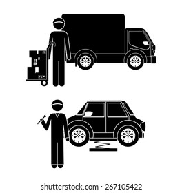 Occupations design over white background, vector illustration
