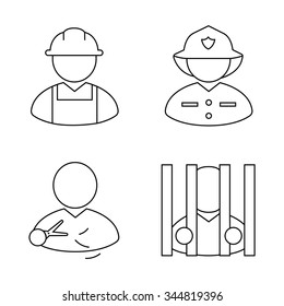 Occupations vector icons