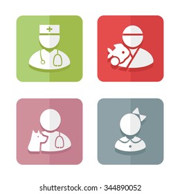 Occupations vector icons
