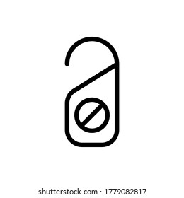 occupied label icon vector illustration outline style. summer icon set.