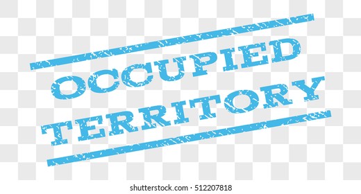 Occupied Territory watermark stamp. Text caption between parallel lines with grunge design style. Rubber seal stamp with dust texture.