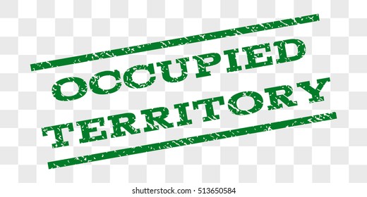 Occupied Territory watermark stamp. Text caption between parallel lines with grunge design style. Rubber seal stamp with unclean texture.