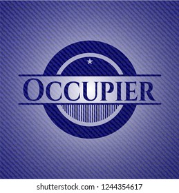 Occupier emblem with jean background