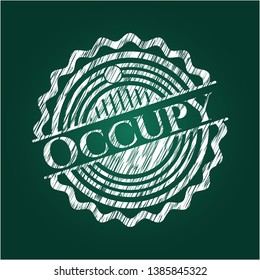 Occupy with chalkboard texture. Vector Illustration. Detailed.