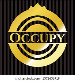 Occupy gold emblem or badge