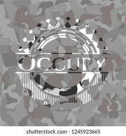 Occupy on grey camouflage pattern