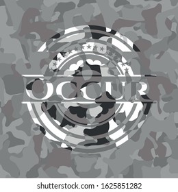 Occur on grey camouflage pattern