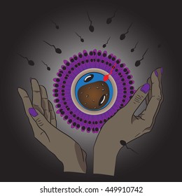 the occurrence of pregnancy, the merger process of the haploid germ cells,