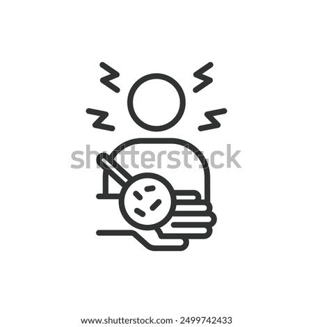 OCD, in line design. OCD, Obsessive-compulsive disorder, Mental health, Anxiety, Compulsions, Obsessions on white background vector. OCD editable stroke icon.