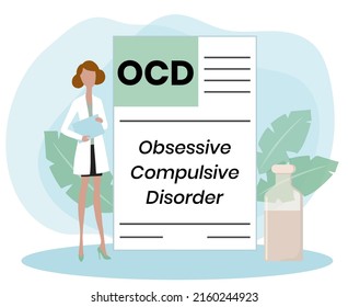 Ocd Obsessive Compulsive Disorder Acronym Medical Stock Vector (Royalty ...