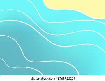 ocean abstract background with waves and a sand