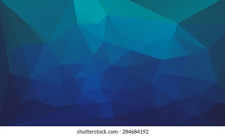 Ocean abstract geometric  low poly background vector