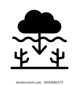 Ocean Acidification Icon Vector Symbol Design Illustration
