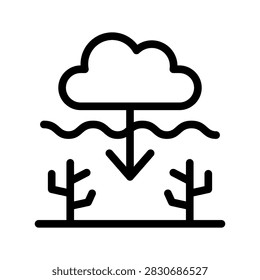 Ocean Acidification Icon Vector Symbol Design Illustration