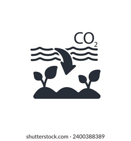 ocean acidification icon. vector.Editable stroke.linear style sign for use web design,logo.Symbol illustration.