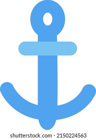Ocean anchor, illustration, vector on a white background.