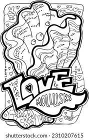 Ocean animals coloring book vector page. Colouring pages set for adults and kids. Cute sea creatures, fish. Underwater life. Vacation holiday theme. Hand drawn illustration, cartoon style line drawing