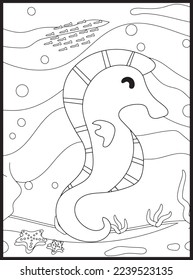 Ocean Animals Coloring Pages .