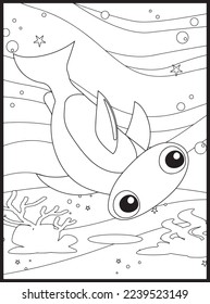 Ocean Animals Coloring Pages .