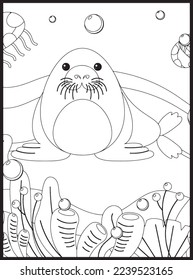 Ocean Animals Coloring Pages .