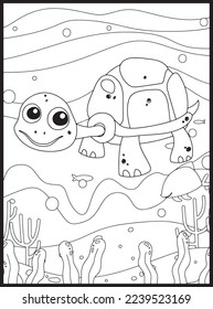 Ocean Animals Coloring Pages .