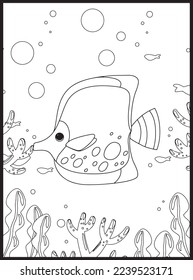 Ocean Animals Coloring Pages .