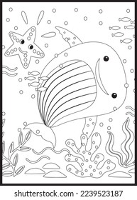 Ocean Animals Coloring Pages .