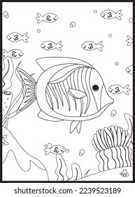 Ocean Animals Coloring Pages .
