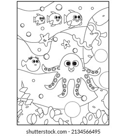 Ocean Animals Coloring Pages For Kids Printable