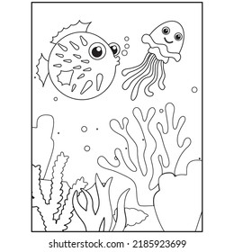 Ocean Animals Coloring Pages For Kids