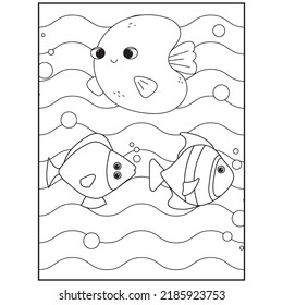 Ocean Animals Coloring Pages For Kids