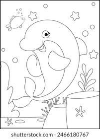 Ocean animals coloring pages for kids
