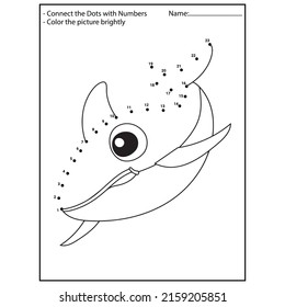 Ocean Animals dot to dot for kids