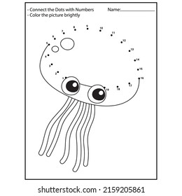 Ocean Animals dot to dot for kids