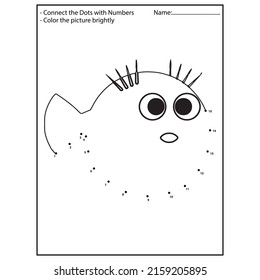 Ocean Animals dot to dot for kids