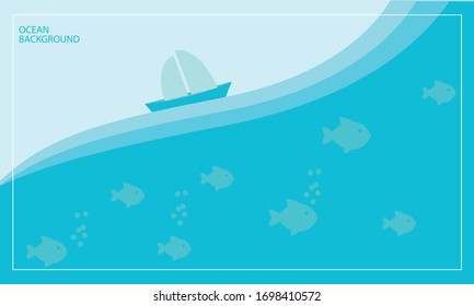 Ocean background. Nice graphic vector for websites, computers, smartphones etc.