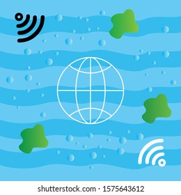 Ocean background social media theme image