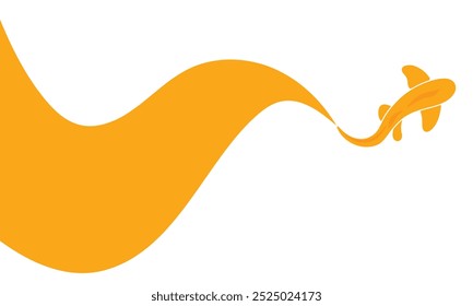 Ocean background, top aerial view vector illustration. Water waves surface pattern with sharks. copy space at the centre. Sea summer travel design.