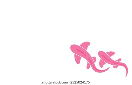 Ocean background, top aerial view vector illustration. Water waves surface pattern with sharks. copy space at the centre. Sea summer travel design.