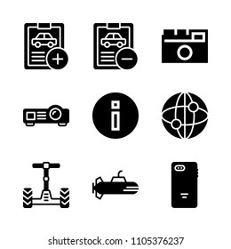 ocean, bathyscaphe, shot and technician icons in Technology vector set. Graphics for web and design