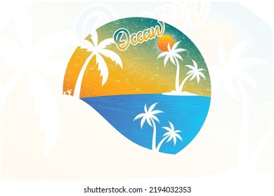 Ocean beach t shirt design