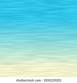 Ocean Beach Waves Vector Background. Aqua Blue to White Sand Sea Shore Waters Backdrop. Turquoise Gradient Stripes Texture. Hatching Strokes Surface.