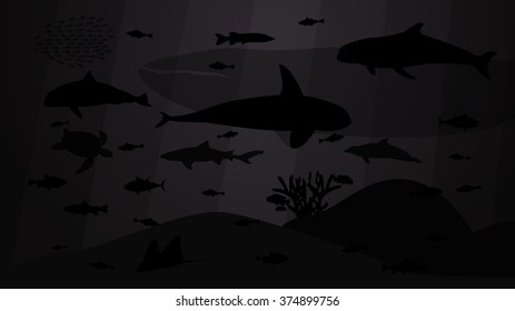 ocean biodiversity marine diversity flat design