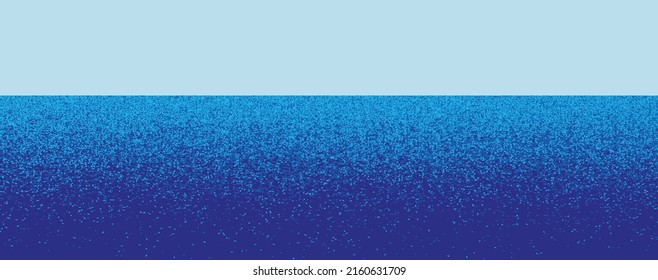 Ocean and Blue Abstract Waves .  Sea storm  . Brush Stroke wave . Water splashes .Vector Illustration. 