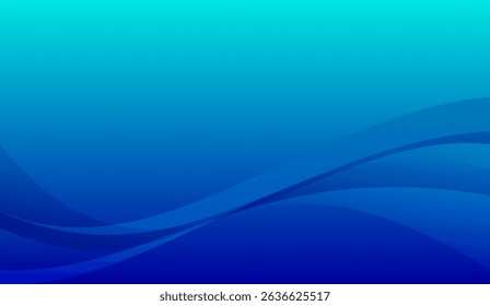 Ocean Blue Gradient with Wavy Lines, Serene and Modern Backdrop for Web Design, Mobile Applications, and Creative Projects Featuring Aquatic Color Palette