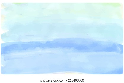 Ocean blue ink background creative design. Vector illustration.